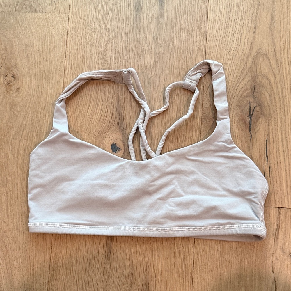 Lululemon Light Support Women's Off White Sports Bra Size 6